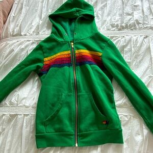 Gently worn, super soft. Draw string gone on the hoodie.